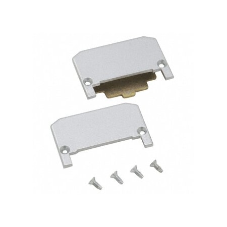 Jackson Satin Aluminum Push Pad End Cap Package for 1200 Series Panic Exit Device 302650628